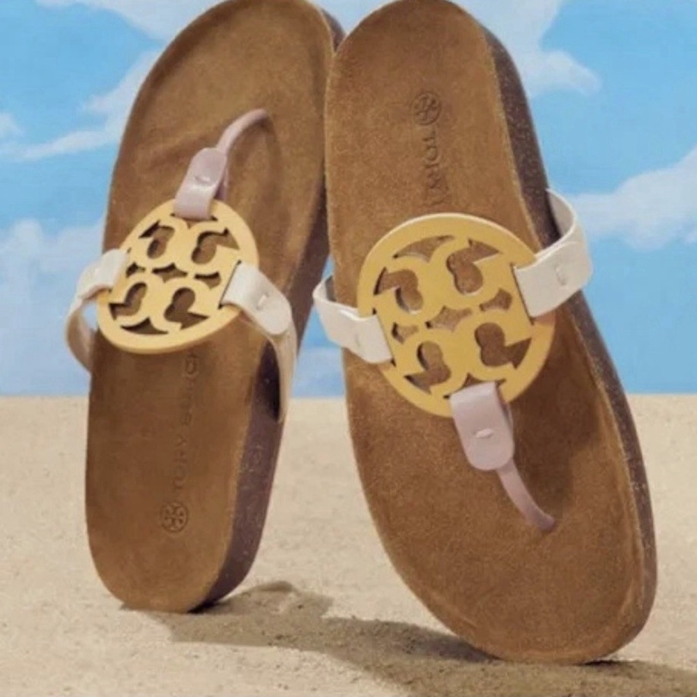 Tory Burch Miller Cloud Sandal size 7 cork tan nude
